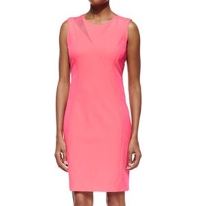 Elie Tahari Axel Asymmetric Inset Sheath Dress